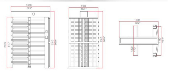 Magcard Security Entrance Gates Memory Function Automatic ISO